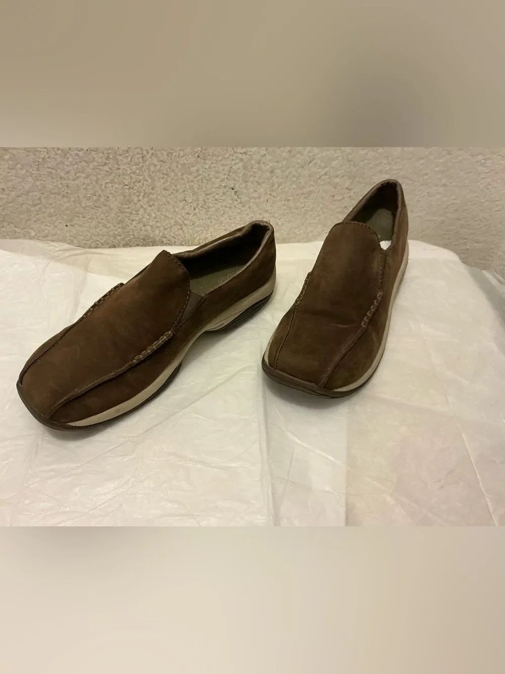 Merrell Brown Suede Slip-On Loafers